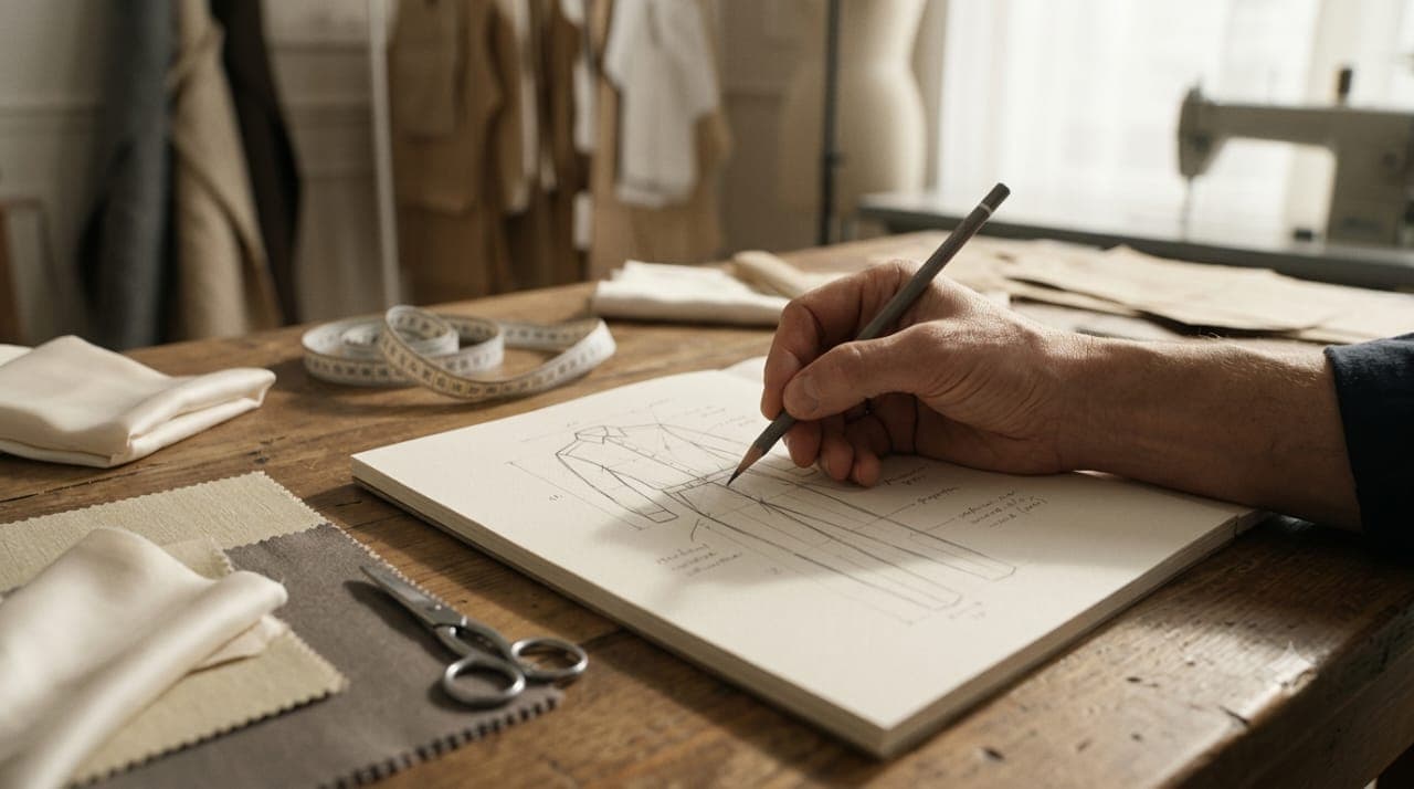 Tailor crafting a garment — FIRATIO craftsmanship